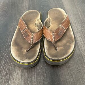 Dr. Martens brown leather thong sandals size 38EU or 7 women’s